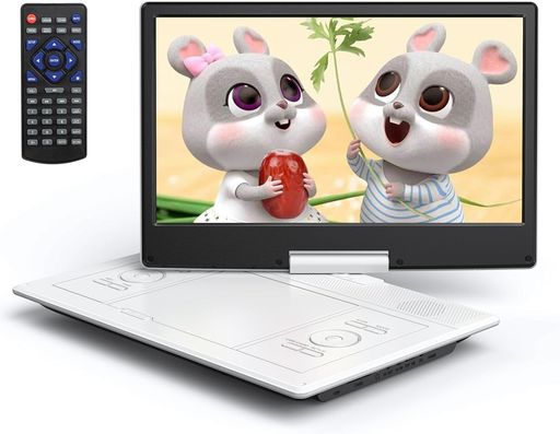 【14.1インチHD大画面】YOTON ポータブルDVDプレーヤー 16.9型 車載用 リージョンフリー CPRM対応 6時間連続再生 USB/SDカード対応 レジューム機能 AV入出力 TV同期再生 270°回転/180°反転 持ち運び