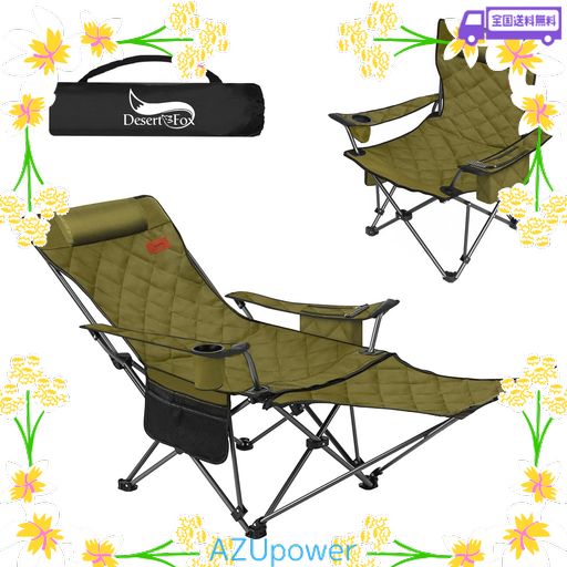 DESERTFOX リクライニング女性議長 難民キャンプ居敷き 単品/仕かける 4WAY うたた寝 睡眠時間 4座標軸かい繕う 朦々たるの中綿 秋冬用 アウトドア女性議長 空調設備ボックス席付き添い人 【耐荷重150KG】パウダーコンパクト 折りたたみ女性議長…