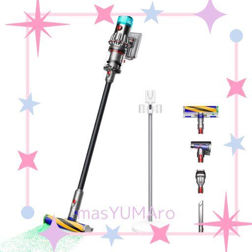 DYSON(ダイソン) 掃除機 コードレス DYSON V12 DETECT SLIM FLUFFY (SV46 FF EX) スティック ハンディクリーナー サイクロン 充電スタンド付き【光らせて、見逃さない】