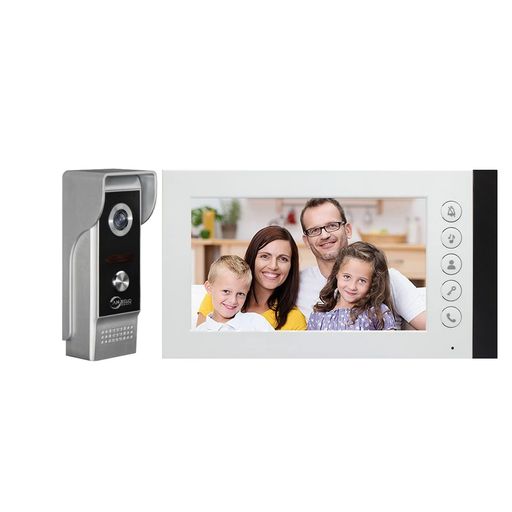 テレビドアホン ビデオドアホン 110°超広角 LEDライト搭載 双方向音声 赤外線暗視機能 ロックを解除 ミュート機能 モニター 7型カラー液晶 玄関子機 ビデオドアホン ドアホン カメラ付き I…インターホン・チャイム