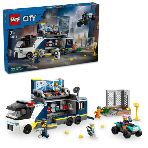 レゴ(LEGO) シティ ポリストラック犯罪ラボ おもちゃ 玩具 誕生日 プレゼント ブロック 男の子 女の子 子供 7歳 8歳 9歳 小学生 パトカー 警察 乗り物 車 ミニカー 60418