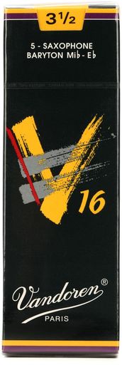 バンドーレン VANDOREN バリトンサクソフォンリード V16硬さ : 3-1/2 (5枚入り)