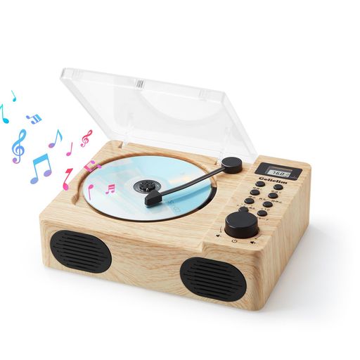 GELIELIM CDプレーヤーポータブル FMラジオ CD/MP3/USB/AUXコンセント付き デュアルチャンネル・ステレオサウンド 2000MAHバッテリー内蔵 LCDディスプレイ付き BOOMBOX 音楽再生 パーティー 日本語説…