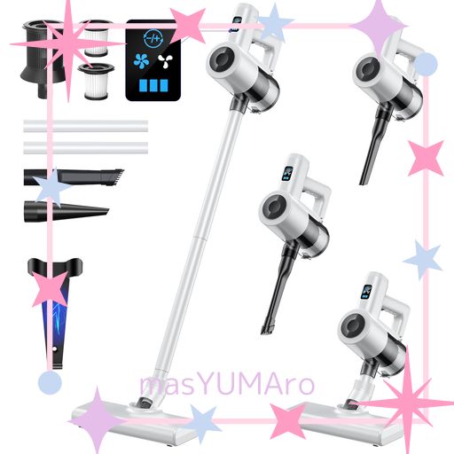 掃除機 コードレス 【2026進化モデル&45000PA超強力吸引&壁掛け収納&充電】 コードレス掃除機 サイクロン式 LCDタッチディスプレイ 7800MAH大容量バッテリー 45分連続稼働 ハンディークリーナ…