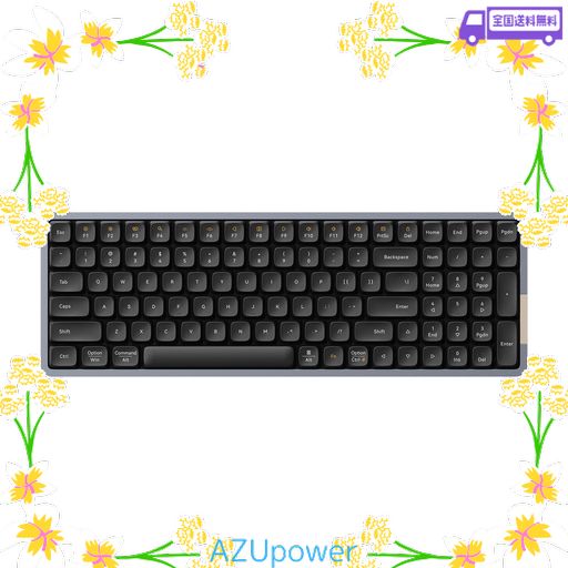 LOFREE FLOW100 ロープロファイルメカニカルキーボード 英語配列 スペースグレイ 標準装備キースイッチ PHANTOM(タクタイル) 技適認証取得