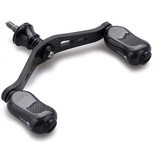 HEIGHTEN 90MM リール ハンドル 21MM カーボン ノブ 搭載 シマノ ダイワ 通用 1.5K カーボン製 ハンドル スピニングリール用 GOURD SERIES (ブラック) (HT14201)