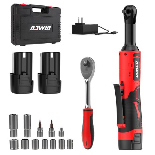 ナウィン 充電式ラチェットレンチ 16.8V 最大トルク55NM 電動ラチェットレンチ ソケットレンチセット 電動らちぇっと 差込角3/8”