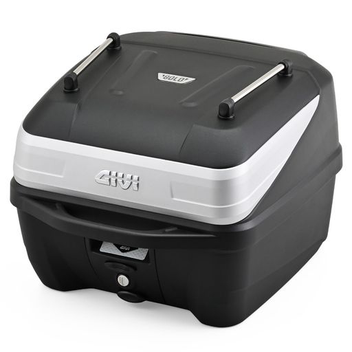 GIVI(ジビ) バイク リアボックス モノロック 32L オプション付き(インナーボトムマット/バックレスト/ネット/レール) B32N-ADV シルバーパネル 99811