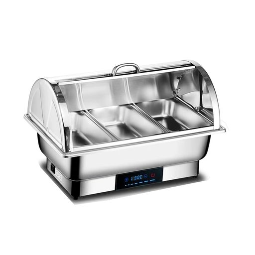 ビュッフェサーバー チェーフィングディッシュ CHAFING DISH 13.5L オールスチールカバー湯煎式 ステンレス製 保温調理鍋 FOOD WARM 温度調整加熱ウォーマー温度制御 保温トレイ 電気ミールスト…
