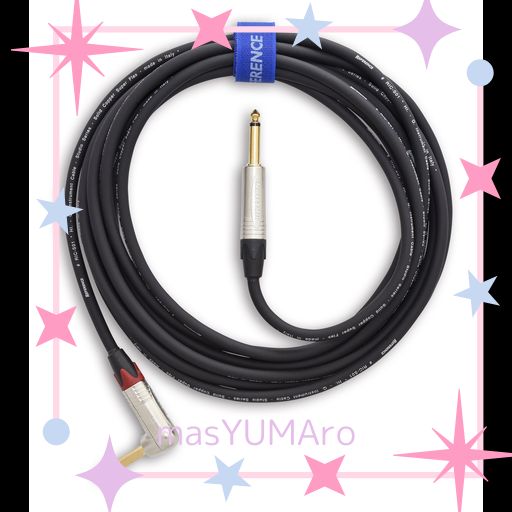 REFERENCE CABLES RIC-S01 レコーディング用 黒 ストレート-L字 6M
