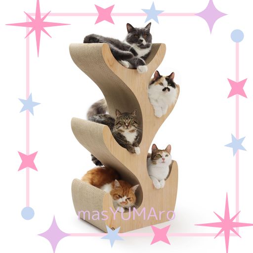 猫壱(NECOICHI)キャットタワー キャットツリー レギュラー ライトブラウン【AMAZON.CO.JP限定】 7,787円
