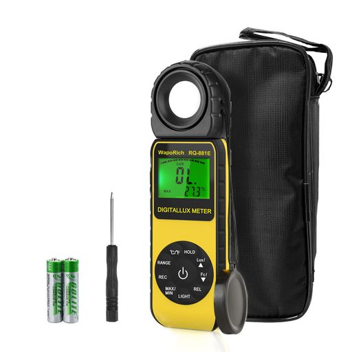 照度計 JIS規格 光度計 RQ-881E テスター 照度計 光度計 照度計 JIS規格 表示最大読み取り値3999(1〜300,000LUX)高精度計測、日本語説明書付き 撮影？植物栽培？室内照明に最適 日本語説明書付