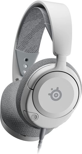 STEELSERIES ゲーミングヘッドセット ヘッドホン ARCTIS NOVA 1 軽量 有線 密閉型 PC PS5 PS4 SWITCH 対応 双方向マイク ノイズキャンセリング 空間オーディオ HI-FIサウンド 調整可能 61607 ホワイト