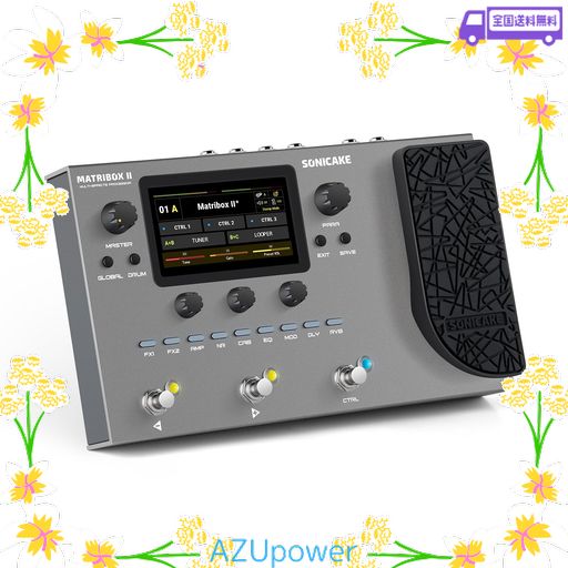 SONICAKE マルチエフェクター 200以上のエフェクト内蔵 アンプモデリング FX ループ MIDI ステレオ OTG USB オーディオインターフェイス MATRIBOX II