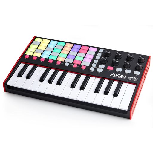 AKAI PROFESSIONAL USB MIDIキーボード コントローラー 25鍵 40 RGBパッドと8ロータリーノブ付き ABLETON LIVE LITE付属 APC KEY 25 MK2 黒