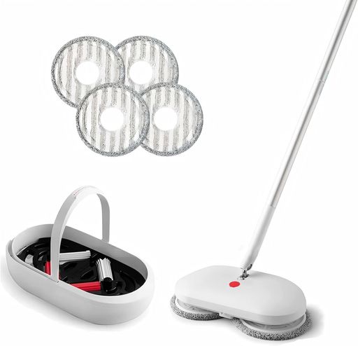 CLEANHOME コードレス回転モップクリーナー 自動洗浄機能 電動モップ フローリング掃除 自走式 360度回転 スプレーモップ 扇形噴水 充電式 無線操作 長時間稼働 手操作可能 腰曲げず 床掃除 …