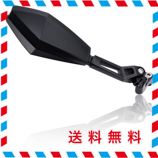 デイトナ(DAYTONA) バイク ミラー 10MM 正ネジ/逆ネジ 軽量 広角 新保安基準適合 ハイビジミラー ローマウント エッジ ショート 右専用 片側1本 19436