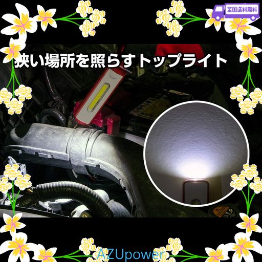 GENTOS(ジェントス) 作業灯 LED ワークライト 折りたたみ USB充電式(専用充電池) 125ルーメン ガンツ GZ-210 防滴 マグネット COB