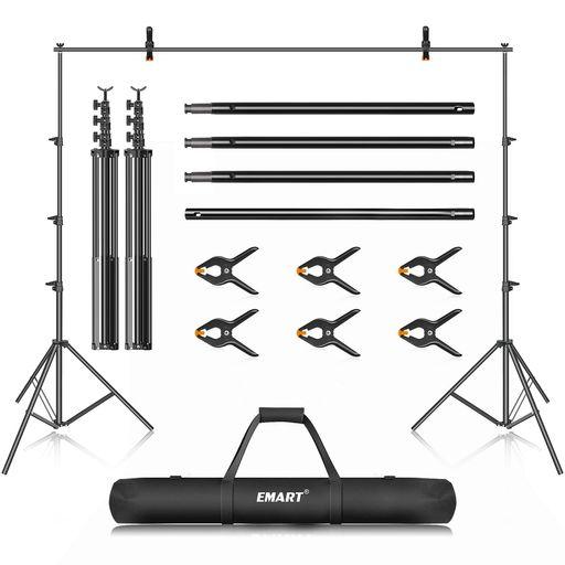 EMART 背景スタンド 300X360CM 高さ、幅調節可能 撮影スタンド 撮影用 背景スタンドセット グリーンバックスタンド 写真撮影用 人物 商品 ビデオ撮影に対応 撮影スタジオ/誕生日/結婚式/クリ…