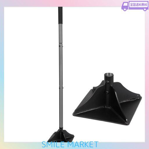 WALENSEE スチール製 タンパー 122CMハンドル付き 転圧 タンパー ゴム製グリップ付き アスファルトタンパー 20CMX20CM 四角ランマ 省力化 オールスチール 高耐久 理想的なツール 地面の平準化 …