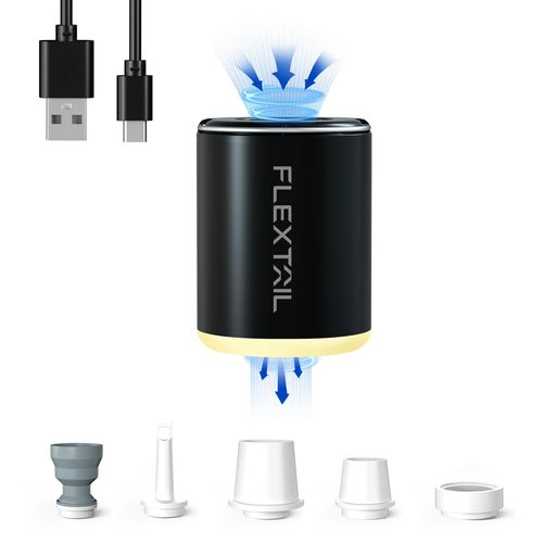 FLEXTAILGEAR TINY PUMP 2X エアポンプ 電動ポンプ 携帯ポンプ 4KPA気圧 1300MAH USB充電式 照明ライト付き テントライト キャンプライト 空気入れ 空気抜き 浮き輪 インフレーターマット エアマット …