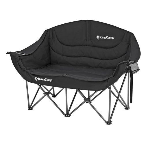 KINGCAMP キャンプ 椅子 2人掛け アウトドア チェア 二人用 折りたたみ 【耐荷重ブロック・安定性強化】 耐荷重300KG カップルチェア ソファチェア 運動会 庭 ベランダ 室内外兼用 収納袋付き