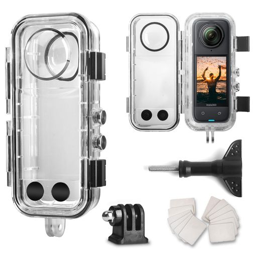 OKFUN 防水ダイビング保護ケース INSTA 360 X4 用、131FT/40M 水中ダイビング耐久性のあるハウジング HERO INSTA 360X4 アクションカメラアクセサリー、シュノーケリング、サーフィン、エクストリー…