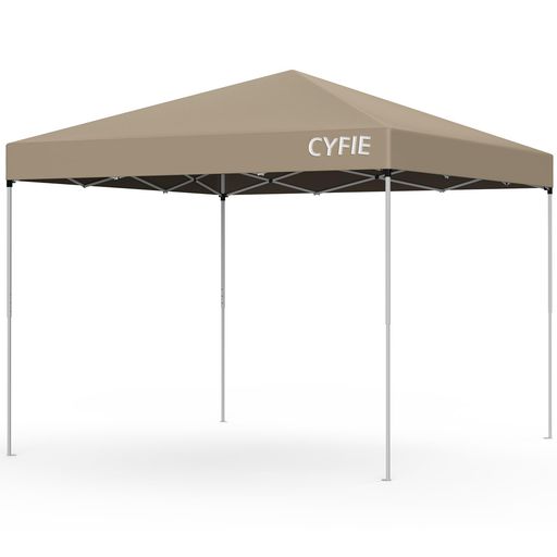 CYFIE タープテント 3MX3M ワンタッチテント 屋根テント 高さ3段階調節 日よけ コーティング 耐水 スチールフレーム 風に強い 組立て簡単 持ち運び便利 防災砂袋？ペグ？ロープ？収納ケース付…