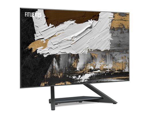 FITUEYES DESIGN テレビスタンド ロータイプ 55~88インチ 壁寄せ キャスター付き可能 高さ調節 首振り可能 大型テレビ向け 安定性 エッフェルタワーシリーズ ブラック