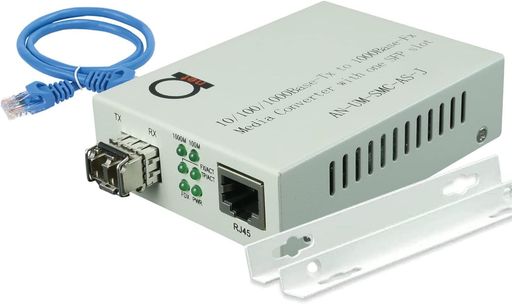 光メディアコンバータ(850NM、マルチモード) LC SFPポート 最長550M LC UTP CAT5E CAT6 10/100/1000対応 RJ-45ポート ギガビット&高速ETHERNETスピードの自動検知 ジャンボフレーム JUMBO