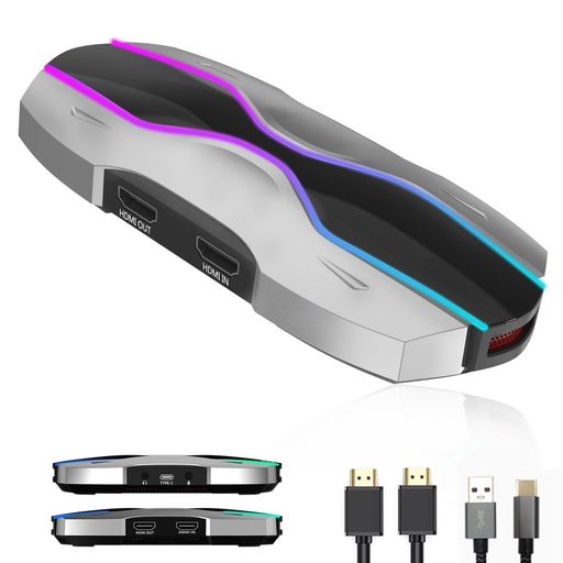 HDMI キャプチャーボード SWITCH対応 4K60 パススルー 1080P USB3.2 ビデオキャプチャー キャプチャー VRR HDR10 低遅延 TYPE-C マイク/イヤホン端子搭載 ゲーム実況 会議 ライブ配信 画面共有 録画に…