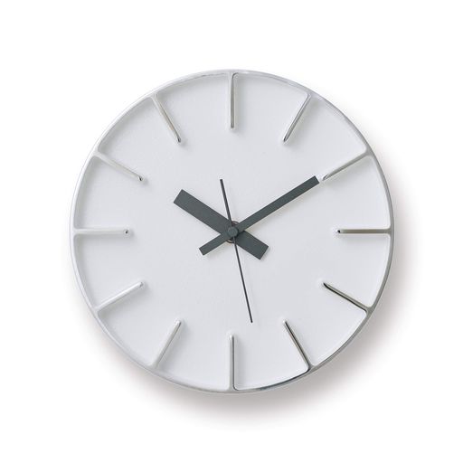 レムノス 掛け時計 アナログ エッジクロック アルミニウム ホワイト EDGE CLOCK AZ-0116 WH LEMNOS 直径:18CM