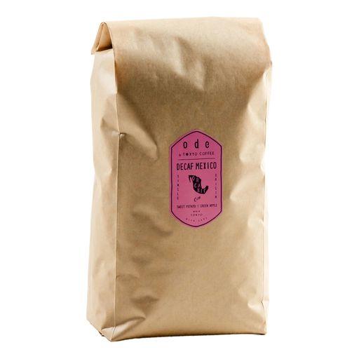 ODE 1KG 業務用 オーガニックコーヒー デカフェ メキシコ 中浅煎り(1KG 豆のまま)新鮮 カフェインレス コーヒー