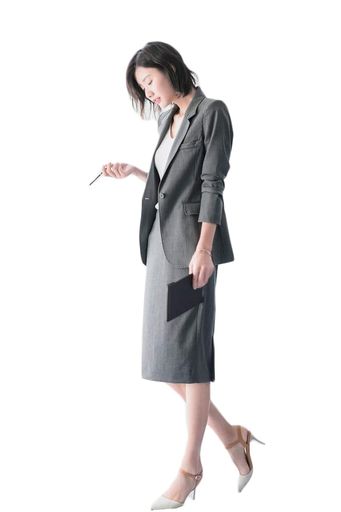 [TIANLANLAN] スカートスーツ フォーマル レディース 春 夏 通勤2点セット 膝丈スカート+ジャケット 事務服 結婚式 ビジネス セレモニースーツ