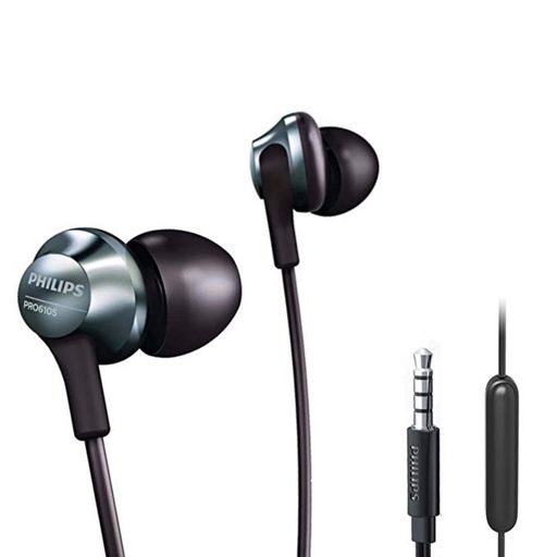 PHILIPS PRO 有線イヤホン & インイヤーヘッドフォン マイク付き インイヤーヘッドホン パワフルな低音 軽量 3.5MMジャック 携帯電話とノートパソコン用 快適フィット