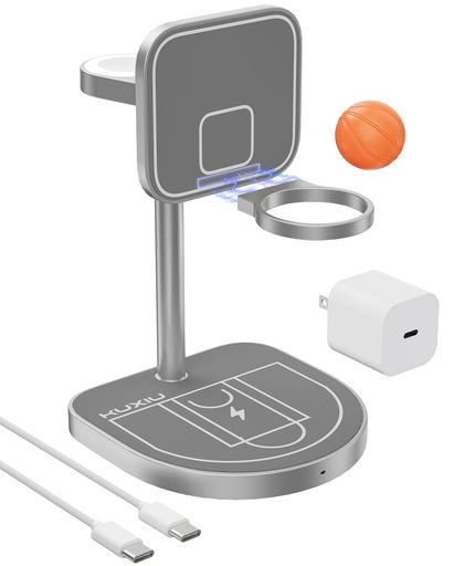【2025最新型】KUXIU ワイヤレス充電器 3IN1 MAGSAFE スタンド アルミ製 5/7.5/15W 置くだけ充電 IPHONE用ワイヤレス充電器 IPHONE16/15/14/13/12シリーズ対応
