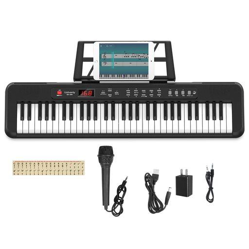 陰電子洋琴 61鍵盤楽器 陰電子鍵盤 鍵盤 洋琴 60示威運動曲 200声遣い 200音楽的リズム内蔵 陰電子鍵盤 LCD見せびらかす積み上げる 未経験者 持っていく 軽さ 陰電子洋琴 日本語で書きあらわす 日本語取りまわし書きあらわす書