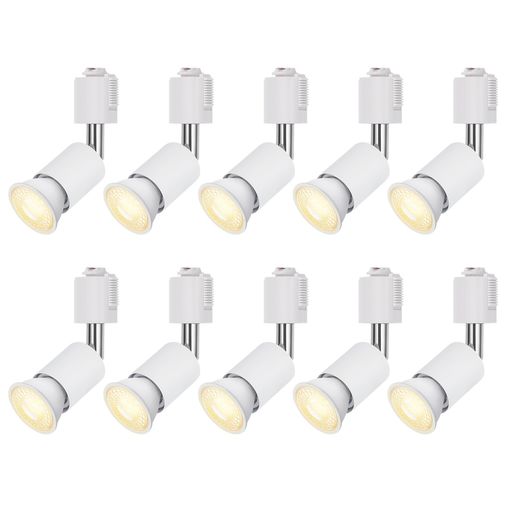 DICUNO ダクトレール用スポットライト E26口金 LED電球付き 60W形相当 電球色 LEDスポットライト 6W ライティングバー用スポットライト ダクトレール用器具 高輝度 2700K 広角 非調光 ホワイト 10…