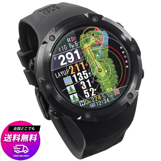 SHOTNAVI EVOLVE PRO(ショットナビ) ブラック 大画面カラー液晶 最新GPSチップ「M10」 GPSゴルフナビ ゴルフ距離計 ゴルフウォッチ 競技利用OK FF