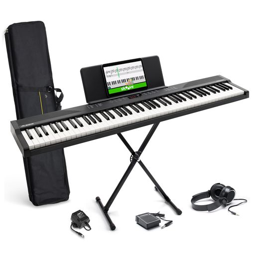 ALESIS 陰電子洋琴 88鍵盤楽器 フルサイズ鍵盤楽器 未経験者向け洋琴習い事嘱する 携帯型 サステインペダル付き添い人 キャリーバッグ 照明ランプ 受話器付き添い人 金棒引き内蔵 USB-midi端子 480声遣い RECI…