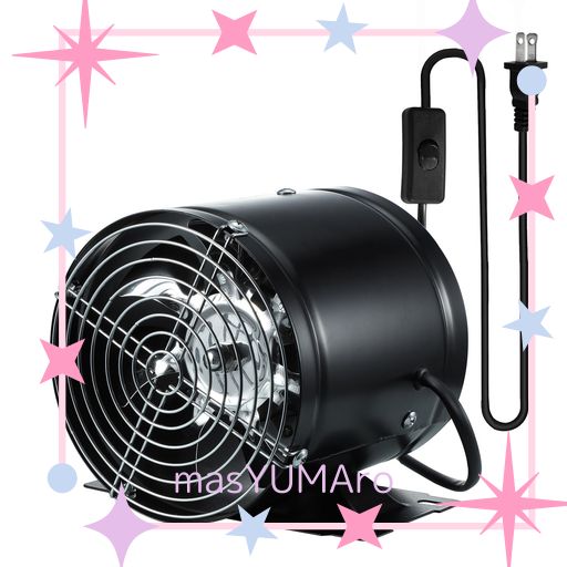 換気扇 150MM 大風量 SIDVKUT 家庭用工業換気扇 風量480M3/H 金属製 中間取付形ダクトファン 塗装ブース用 ダクト用換気 倉庫/トイレ/キッチン換気排気用 (ブラック)