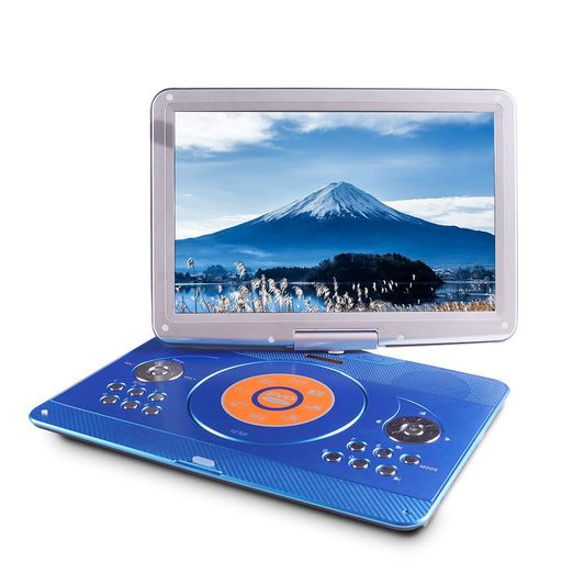ポータブルDVDプレイヤー14.1インチ 液晶スクリーン 270度回転大容量充電バッテリー 長時間連続放送可能