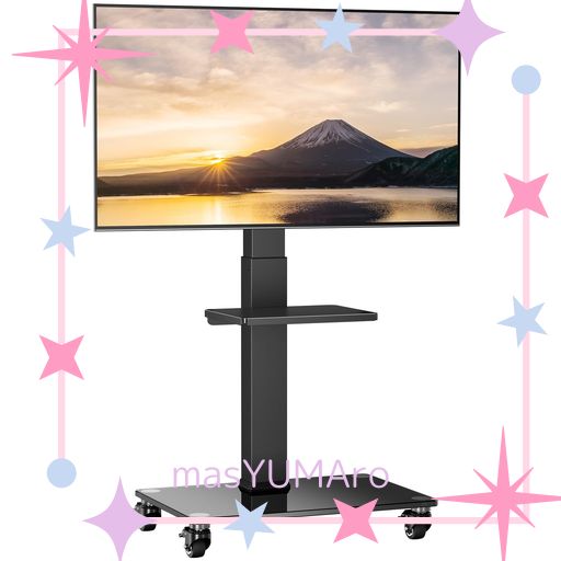 PERLEGEAR テレビスタンド キャスター付き 壁寄せ TVスタンド ハイタイプ 移動式 TV STAND テレビ台 壁掛け 37-75インチ対応 VESA/横200~600MM/縦100~400MM 耐荷重40KG 6段目高さ調節