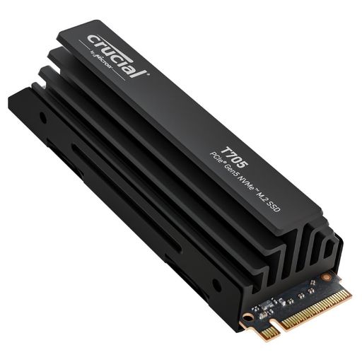CRUCIAL T705 PCIE GEN5 NVME 1TB SSD ヒートシンク付き 最大13,600MB/秒 TLC NAND ノートパソコン&amp;デスクトップ(PC)対応 クリエイティブ/ハードコアゲーマー向け ソリッドステートドライブ 1MO