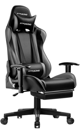 GTRACINGゲーミングチェア オフィスチェア デスクチェア ゲーム用チェア リクライニング パソコンチェア ハイバック ヘッドレスト ランバーサポート ひじ掛け付き 高さ調整機能 PUレザー …