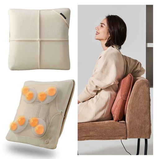 アテックス ATEX ルルド プレミアム マッサージクッション 首 腰 肩 背中 ダブルもみ? アイボリー AX-HC319IV