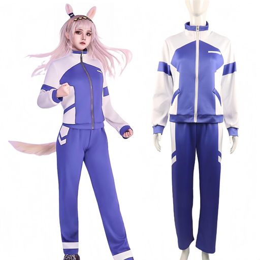[NOKIJP] ウマ娘 コスプレ 笠松トレセン学園 ジャージ コスプレ衣装 シンデレラグレイ コスプレ衣装 全キャラ向き 併せ 制服 体操着 汎用 コスチューム (笠松トレセン学園 ジャージ,S)