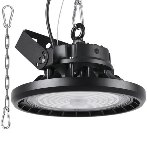 MAGOKORO UFO型 LED高天井灯 LED高天井照明 100W 高輝度 16000LM【1000W水銀灯相当】5000K 昼白色 IP66 防水防塵 ハイベイライト 100-277V ガレージライト【プラグ付 3M配線】掲示板 体育館 展覧会