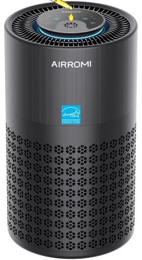 AIRROMI 空気清浄機 小型 28畳対応【花粉・ペット臭対策】360°循環浄化 省エネ アロマ対応 23DB静音 4段階風量 タイマー ナイトライト HEPA・活性炭複合フィルター 集じん脱臭 PM2.5・ハウスダ…