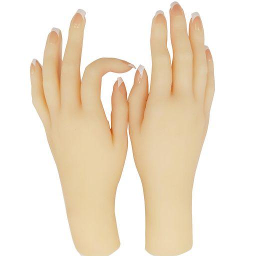 YUNLING 1組の女性のハンドアートスケッチネイルアート等身大シリコン女性モデルハンドショーなど。指は自由に曲げて固定することができます